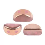 Perle in vetro Kos® par Puca® 6x3mm Light Rose Opal Capri Gold x10g