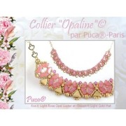 Perle in vetro Kos® par Puca® 6x3mm Light Rose Opal Capri Gold x10g