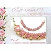 Perle in vetro Kos® par Puca® 6x3mm Light Rose Opal Travertin x10g