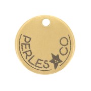 Ciondoli personalizzati 6mm con logo complesso - acciaio inox 304 dorato x100