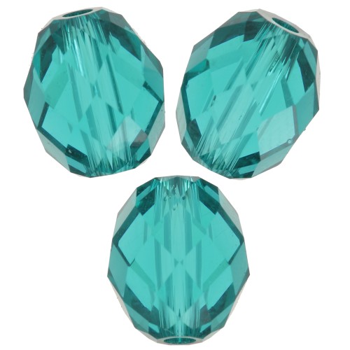 Olive Briolettes PureCrystal 5044 perle olive 5x4 mm - Bleu zircon x10