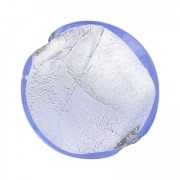 Bombata Murano foglia argento mm. 16 Light Sapphire x1|raw }}