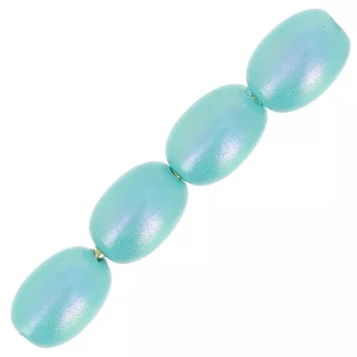 Perline PureCrystal Perle grani di riso 5824 4mm Iridescent L.Turquoise Pearl x20