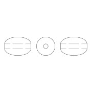 Perline PureCrystal Perle grani di riso 5824 4mm Iridescent L.Turquoise Pearl x20