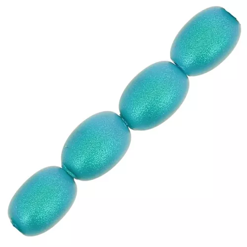 Perline PureCrystal Perle grani di riso 5824 4mm Iridescent Dk Turquoise Pearl x20