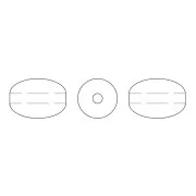 Perline PureCrystal Perle grani di riso 5824 4mm Iridescent Dk Turquoise Pearl x20