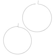 Orecchini cerchio da decorare 35 mm - Placatura argento fino x2|raw }}