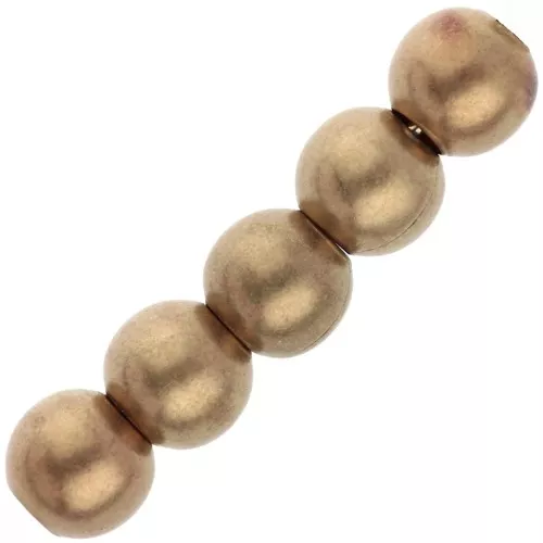 Perline rotonde 4 mm - Ottone grezzo x100