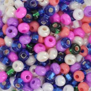 Preciosa Perle di semi 6/0 4 mm - Mix Multi rose - Multicolore x20g|raw }}
