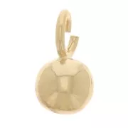 Mini ciondolo sfera da 4 mm con anello aperto - placcato oro 3 micron x1