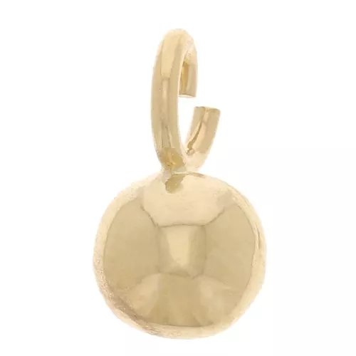 Mini ciondolo sfera da 5 mm con anello aperto - placcato oro 3 micron x1