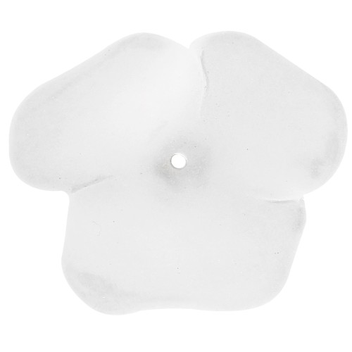 Perla fiore in resina trasparente da 40 mm - Tappetino di cristallo x1