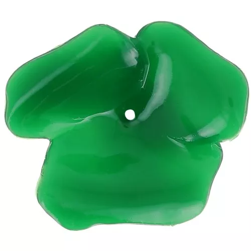 Perla fiore in resina opaca 40 mm - Verde smeraldo x1