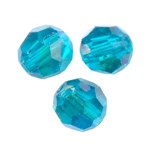 PureCrystal 5000 Perle rotonde da 6 mm - Zircone blu AB x6