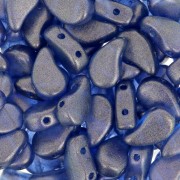 Perline in vetro 2 fori Paisley Duo 9x5.5 mm Halo Cerulean Blue x10g|raw }}