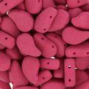 Perline in vetro 2 fori Paisley Duo 9x5.5 mm Velvet Purple Wine Mat x10g|raw }}