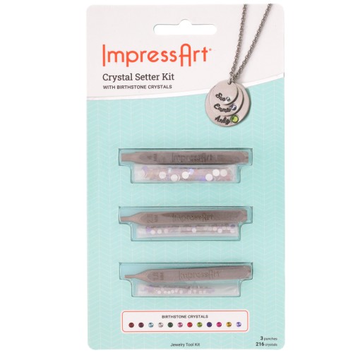 Kit di incastonatura - cristalli di pietra nascita - Impress Art