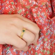 Anello con castone a fondo piatto 4 mm - Misura da 48 a 54 - Argentato x1