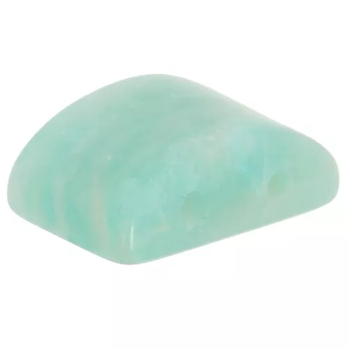 Perlina a 2 fori in pietra semipreziosa 12x8 mm - Amazzonite x1
