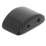 Perlina a 2 fori 12x8 mm in pietra semipreziosa - Onice nero x1|raw }}