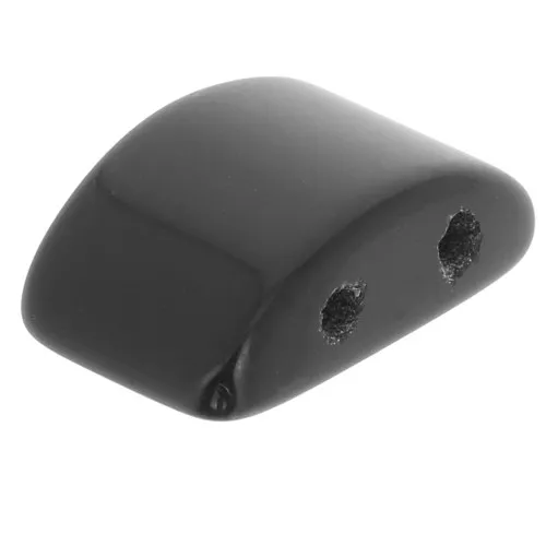 Perlina a 2 fori 12x8 mm in pietra semipreziosa - Onice nero x1