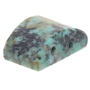 Perlina a 2 fori in pietra semipreziosa 12x8 mm - Turchese africano - Diaspro x1|raw }}