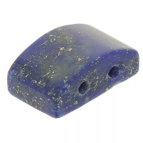 Perlina a 2 fori 12x8 mm in pietra semipreziosa - Lapislazzuli x1