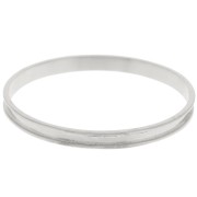 Bracciale 6,3x65 mm per tessitura Delica 11/0 - 2 fili 3,8 mm - argentato x1|raw }}