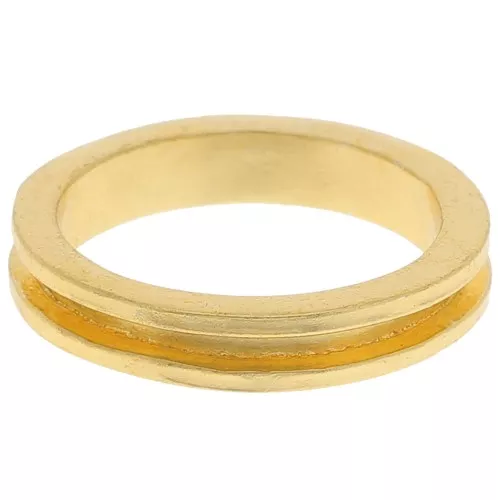 Anello per tessere Delica 15/0 - 1 fila 1,5 mm - Misura 53 - Dorato x1