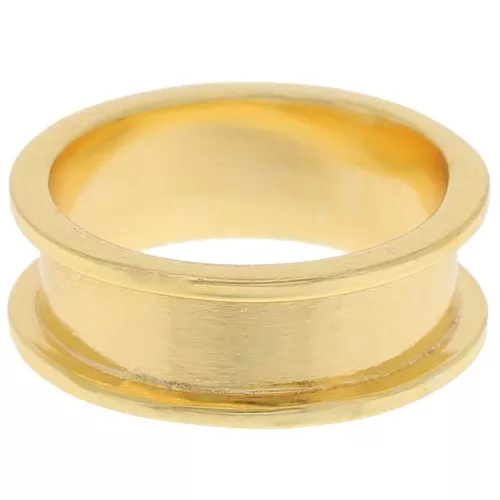 Anello di tessitura Delica 11/0 - 3 file 5,1 mm - Misura 54 - Dorato x1