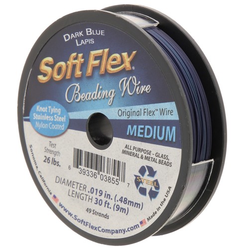 Cavetto 49 fili 0,48 mm - Soft Flex Medium - Blu scuro x9m