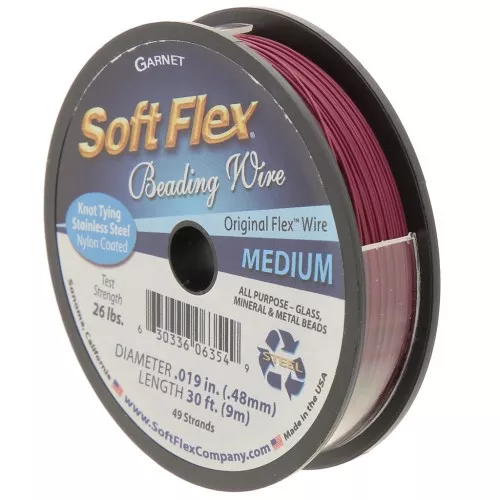 Cavetto 49 fili 0,48 mm - Soft Flex Medium - Granato x9m