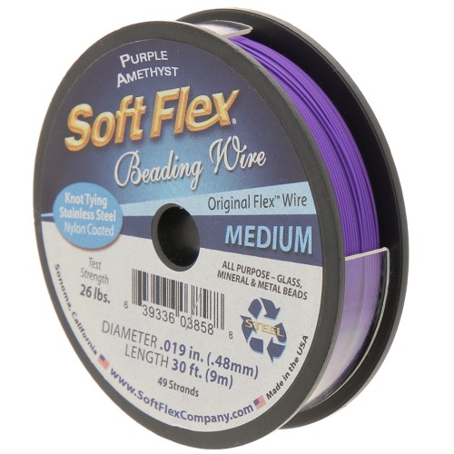Cavetto 49 fili 0,48 mm - Soft Flex Medium - Viola x9m