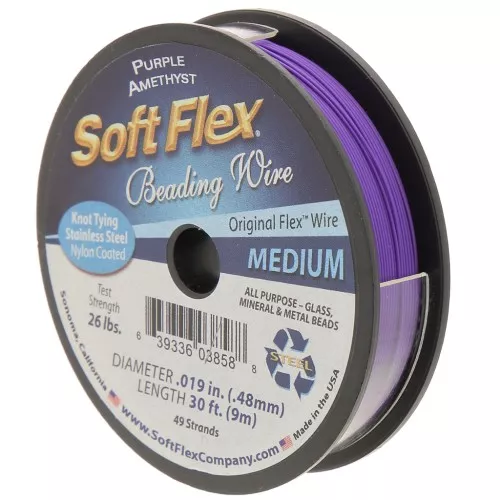 Cavetto 49 fili 0,48 mm - Soft Flex Medium - Viola x9m
