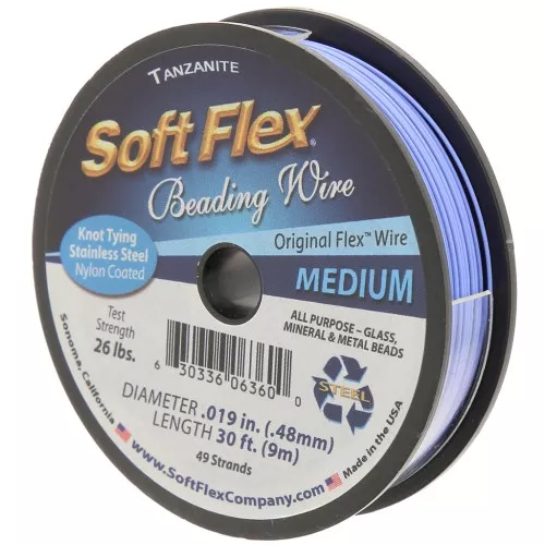 Cavetto 49 fili 0,48 mm - Soft Flex Medium - Azzurro x9m