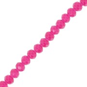 Perline sfaccettate rotonde - tonde appiattite 4,5x3,5 mm - Fucsia x42cm|raw }}
