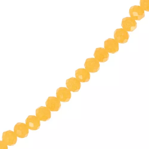 Perline tonde sfaccettate - tonde appiattite 4x3 mm - Miele x40cm