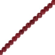 Perle sfaccettate rotonde - rotonde appiattite 4x3,5 mm - Bordeaux x40cm