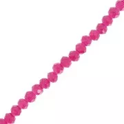 Perles rondelles facettées - rondes aplaties 4x3.5 mm - Prune x41cm