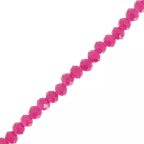 Perline sfaccettate rotonde - tonde appiattite 4x3.5 mm - Plum x41cm