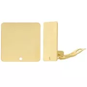 Clip per orecchie quadrate da 20 mm con foro - dorato con oro fino x2