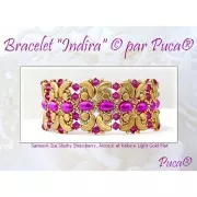 Perle in vetro Samos® di Puca® 7x5 mm Jet AB x10g