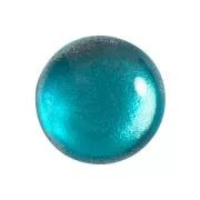 Cabochon di vetro di Puca® 18 mm Ice Slushy Blue Curacao x1