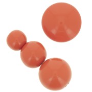 Assortimento di 26 perline tonde 6-8-10mm e 2 cabochon in resina opaca Terracotta|raw }}