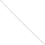 Catena a maglie Forzatina, perle appiattite alternate da 1,9 mm - Impiallacciatura fine Arg x50cm|raw }}