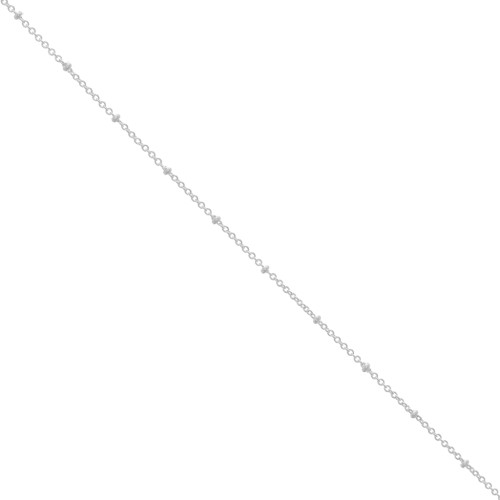 Catena a maglie Forzatina, perle appiattite alternate da 1,9 mm - Impiallacciatura fine Arg x50cm