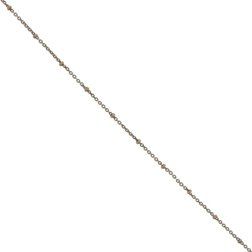 Catena a maglie Forzatina da 1,9 mm con perle appiattite - Bronzo x50cm