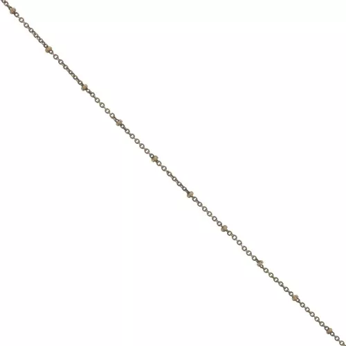 Catena a maglie Forzatina da 1,9 mm con perle appiattite - Bronzo x50cm