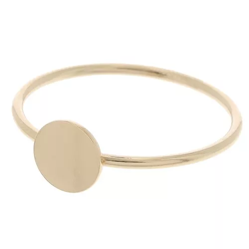 Anello fine con base per cabochon da 6 mm - Misura 52 - Gold filled x1