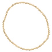 Bracciale elastico con perline tonde da 2,5 mm - Gold filled x1